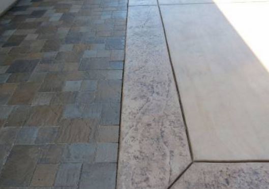 an image of a stamped concrete construction project in rio linda, ca