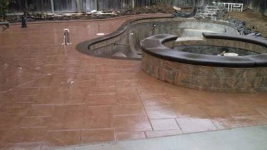 This is a picture of concrete pool resurfacing in Carmichael, California. 
