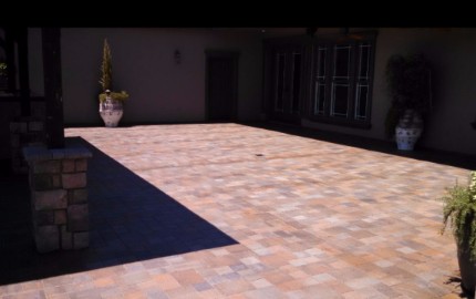 stamped concrete design for a driveway installation in carmichael