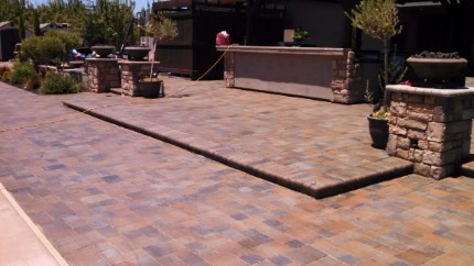 stamped stained concrete patio carmichael